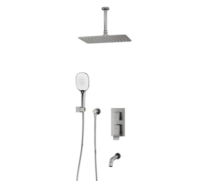 A171668 Встраиваемый комплект для ванны с верхней душевой насадкой, лейкой и изливом Wasserkraft