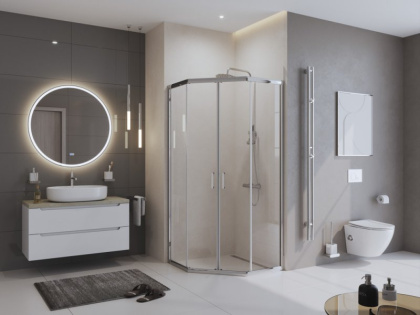 Душевой уголок BelBagno UNO-195-P-2-100-C-Cr Душевой уголок BelBagno UNO-195-P-2-100-C-Cr