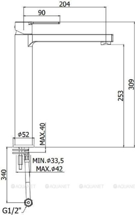 Смеситель для раковины Paffoni Ringo RIN081BO