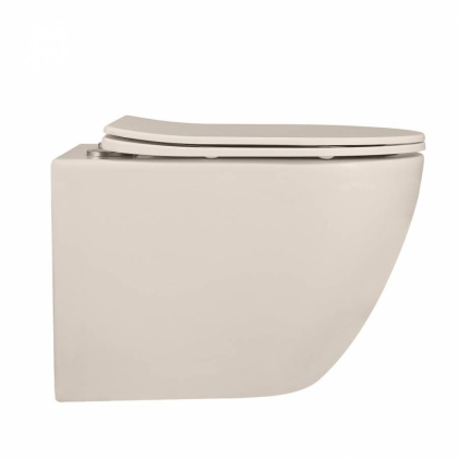 Подвесной унитаз Abber Bequem AC1101MBE бежевый матовый с микролифтом