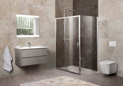 Душевой уголок BelBagno UNIQUE-AH-1-120/135-80-C-Cr Душевой уголок BelBagno UNIQUE-AH-1-120/135-80-C-Cr