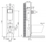 Инсталляция BelBagno 30 для подвесного унитаза, 1150х300х187 мм, со смывным бачком скрытого монтажа, фронтальное управление, крепление к стене в компл