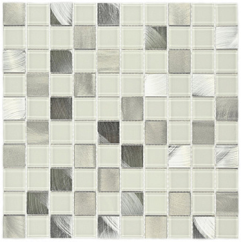 Стеклянная мозаика Bonaparte Titan Silver 31,8х31,8 см