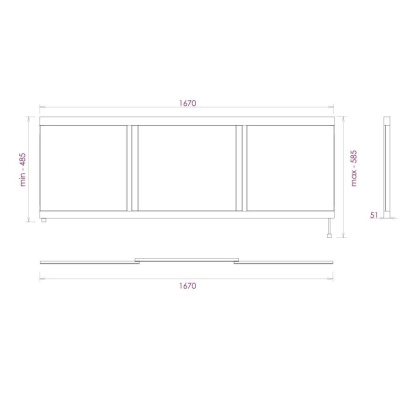 Экран под ванну Onika Одио Нова 170 белый Экран под ванну Onika Одио Нова 170 белый