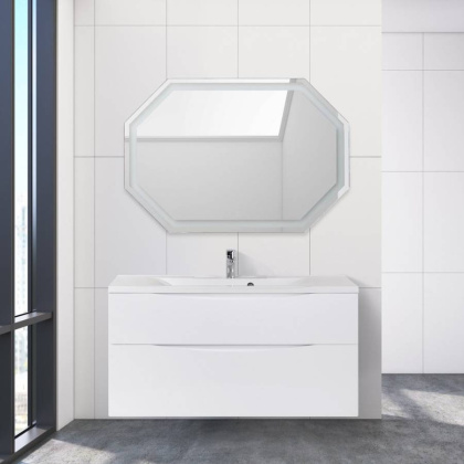 Тумба с раковиной подвесная BelBagno MARINO-H60 120 Bianco Lucido, раковина белая Тумба с раковиной подвесная BelBagno MARINO-H60 120 Bianco Lucido, раковина белая