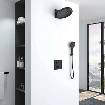 Душевой комплект VSFW-421I3MB встраиваемый, двухрежимный, черный
