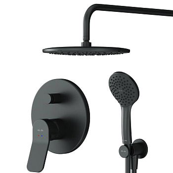 Набор: Смеситель Для ванны и душа, верхний душ с держателем, душевой набор и шланговое присоединение FB85A1RH02 X-Joy