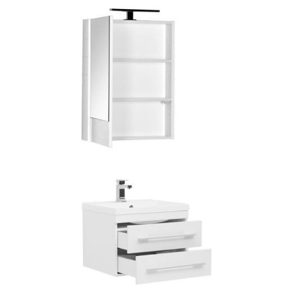 Комплект мебели для ванной Aquanet Нота 58 белый (камерино)
