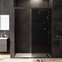 W90G-150-1-195BG Gem Solo Дверь душевая 150х195, стекло тонированное, профиль черный матовый