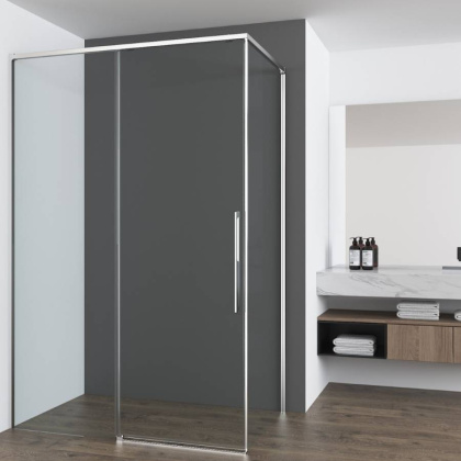 Душевой уголок Ultima VSR-7UL9010CL, 1000*900, хром, стекло прозрачное
