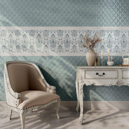 Плитка настен. 6408 Браганса голубой (25см*40см*8,8мм) (10шт/1м2) структура матовый, м2