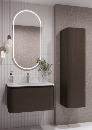 OVALE 1 полка 80CM ШПОН тумба + раковина OV0110100-080 Boheme