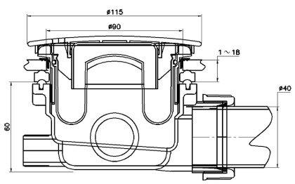 Сифон для душевого поддона RGW Velplex QYD-01 18241101-06 Золото