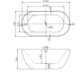 Акриловая ванна BELBAGNO BB27, 1500x780x590