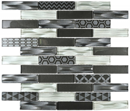 Стеклянная мозаика Bonaparte Optima Grey 30х30 см