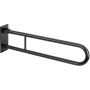 Откидной поручень U-образный, 813 мм, черный, с крышкой