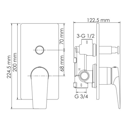 Смеситель WasserKRAFT Aisch 5561 для душа