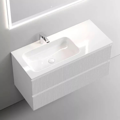 Тумба подвесная SANCOS Snob T левая 995х445х500, c двумя ящиками оснащенными доводчиками, Bianco , арт.SNT100LW Тумба подвесная SANCOS Snob T левая 995х445х500, c двумя ящиками оснащенными доводчиками, Bianco , арт.SNT100LW