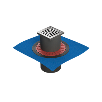 Душевой трап Square 15x15 см, вертикальный, хром