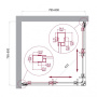 LUCE-A-2-90-P-Cr Душевой уголок, Условный размер, мм:900x900x1950 Габариты с диапазоном регулировок, мм:(885-900)х(885-900)  LUCE-A-2-90-P-Cr Душевой уголок, Условный размер, мм:900x900x1950 Габариты с диапазоном регулировок, мм:(885-900)х(885-900)