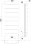 Полотенцесушитель Terminus Классик П8 500х850 электро