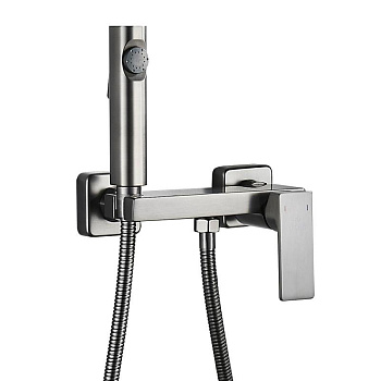 Гигиенический душ со смесителем Rose R1805T-1, пепельный