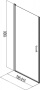 Душевая дверь Aquanet Cinetic AE12-N-80H190U-CT 800, прозрачное стекло