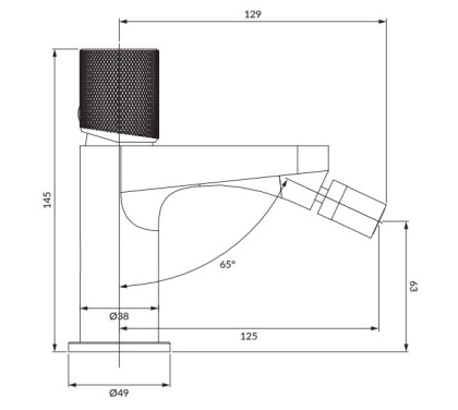Смеситель для биде OMNIRES CONTOUR CT8020GLB (брашированное золото) Смеситель для биде OMNIRES CONTOUR CT8020GLB (брашированное золото)