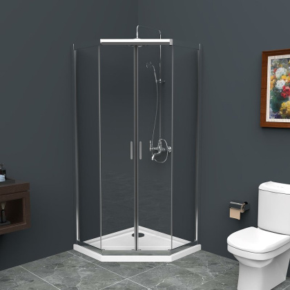 Душевой уголок BelBagno UNO-195-P-2-100-C-Cr Душевой уголок BelBagno UNO-195-P-2-100-C-Cr