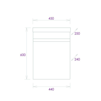 Тумба Onika Милтон 45 подвесная, белая (ум. Фостер 45)