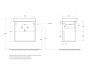 Тумба с раковиной подвесная с одним ящиком BelBagno NEON 60 Rovere Scuro, раковина белая Тумба с раковиной подвесная с одним ящиком BelBagno NEON 60 Rovere Scuro, раковина белая