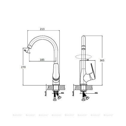 Смеситель для кухни Orange Sofi M43-001cr Смеситель для кухни Orange Sofi M43-001cr