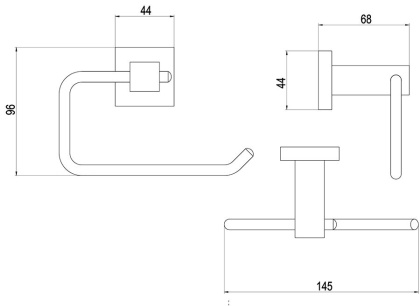 Бумагодержатель Timo Selene 10041/00
