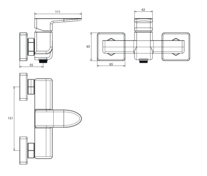 Смеситель для душа OMNIRES SIENA SN7340CR (хром) Смеситель для душа OMNIRES SIENA SN7340CR (хром)