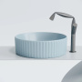 Умывальник чаша накладная круглая (цвет Голубой Матовый) Element 360*360*115мм