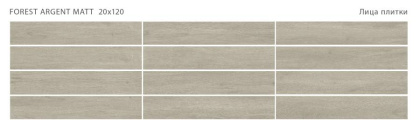 Керамогранит матовый FOREST ARGENT 20x120 MATT, Forest