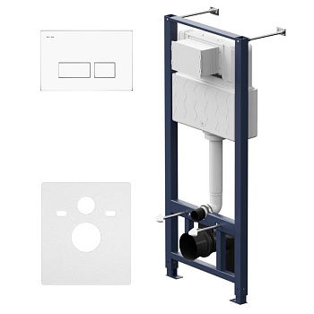 I012704.7001 Pro Инсталляция для подвесного унитаза с пневматич. клавишей Pro S пластик, Белый