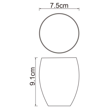 Стакан для зубных щеток Ruwer, 7,5х9,1х7,5 см, хром, K-6728
