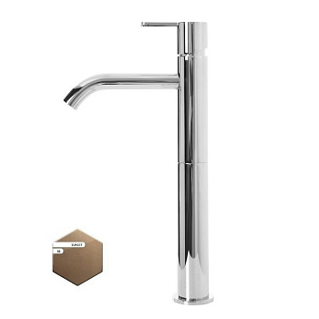 LEAF-LC2-L-SS Смеситель для накладной раковины однорычажный, с донным клапаном, исполнение Sunset