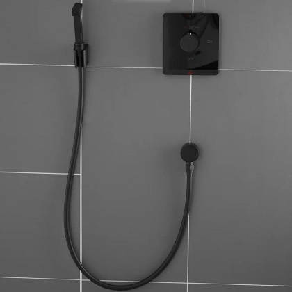 Гигиенический душ с термостатом Rose R105H, черный