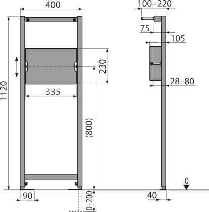 Монтажная рама для смесителя скрытого монтажа Монтажная рама для смесителя скрытого монтажа