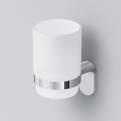 A8434300 X-Joy Стеклянный стакан с настенным держателем