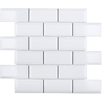 Керамическая мозаика, Metro White Glossy 45х95, Brick & Metro Керамическая мозаика, Metro White Glossy 45х95, Brick & Metro