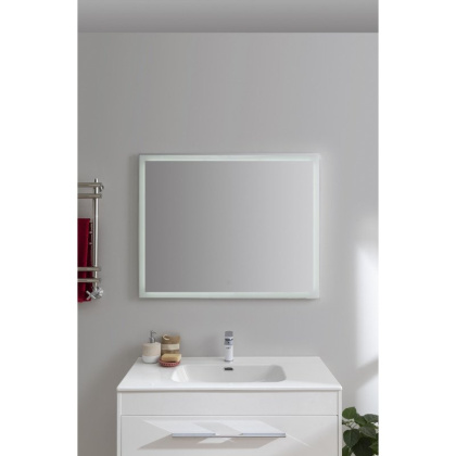 Зеркало Aquanet Гласс 100 белый LED