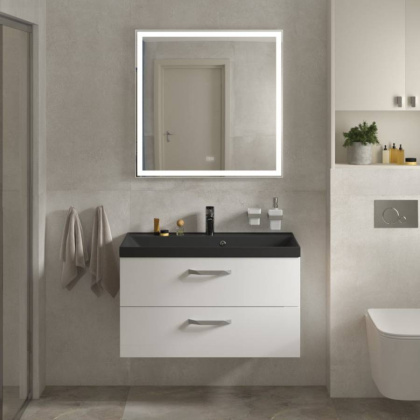 Тумба с раковиной подвесная  BelBagno AURORA 90 Bianco Lucido, раковина белая Тумба с раковиной подвесная  BelBagno AURORA 90 Bianco Lucido, раковина белая