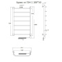 Полотенцесушитель Браво эл ТЭН 1 100*50 (ЛЦ4)