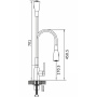 Смеситель для кухни с гибким изливом Shevanik S843T-3 Смеситель для кухни с гибким изливом Shevanik S843T-3