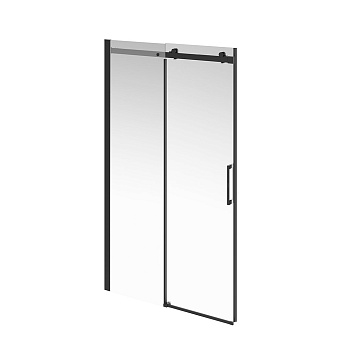 Душевая дверь CRISTALLO, раздвижная с функцией soft close, 120х210, матовый черный Душевая дверь CRISTALLO, раздвижная с функцией soft close, 120х210, матовый черный