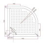Акриловый поддон CEZARES TRAY-A-R-95-550-15-W Акриловый поддон CEZARES TRAY-A-R-95-550-15-W