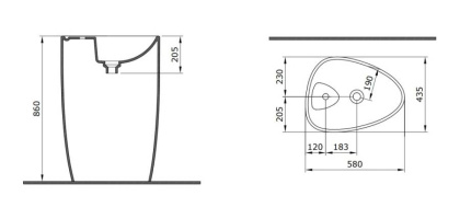 Раковина Allen Brau Infinity 43.5х58 4.21015.20